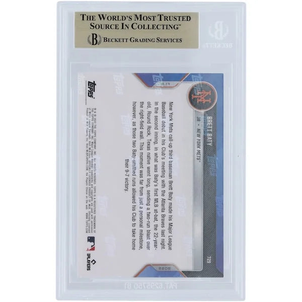Brett Baty 2022 Topps Now #729 Rookie Card | BGS 9.5