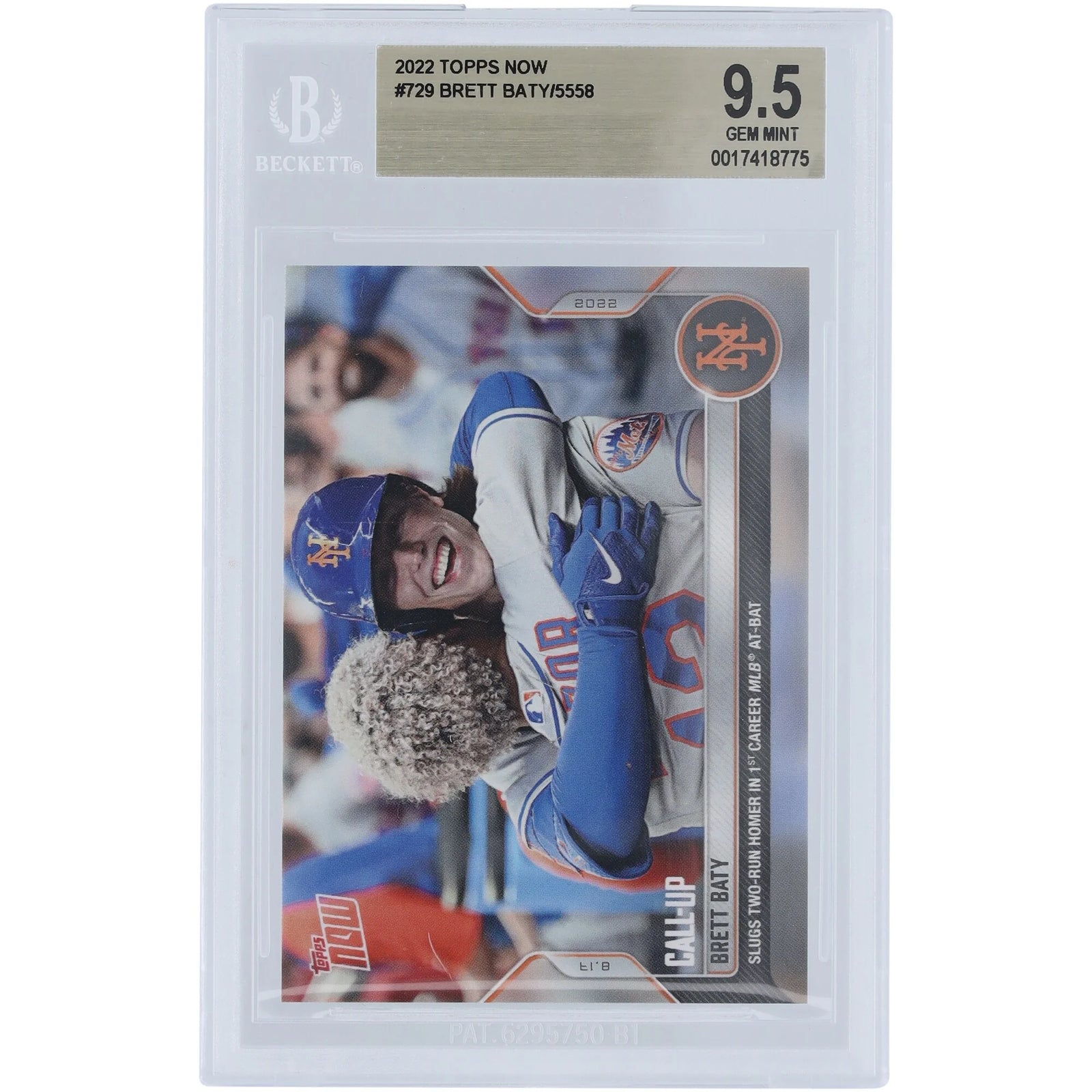 Brett Baty 2022 Topps Now #729 Rookie Card | BGS 9.5
