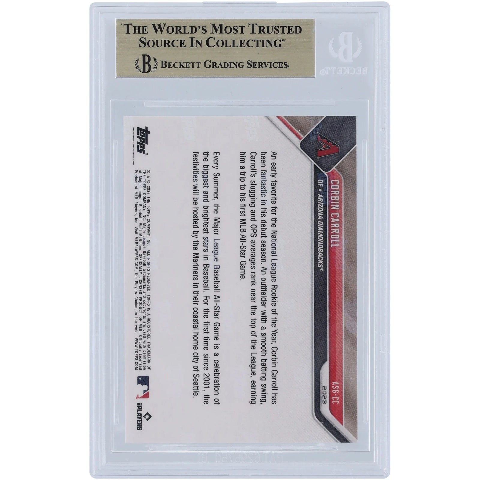 Corbin Carroll 2023 Topps Now All-Star Rookie Card | BGS 9.5