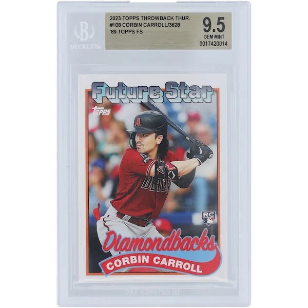 Corbin Carroll Signed 2023 Topps Throwback Thursdays Rookie #108 Card | BGS 9.5