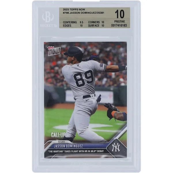 Jasson Dominguez 2023 Topps Now HR MLB Debut #798 Rookie Card | BGS 10