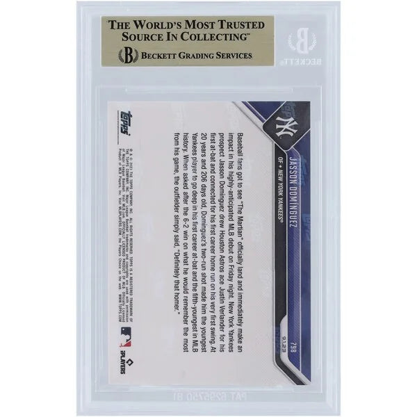 Jasson Dominguez 2023 Topps Now HR MLB Debut #798 | BGS 9.5 Rookie Card