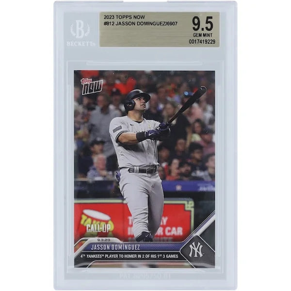 Jasson Dominguez 2023 Topps Now #812 Rookie Card | BGS 9.5