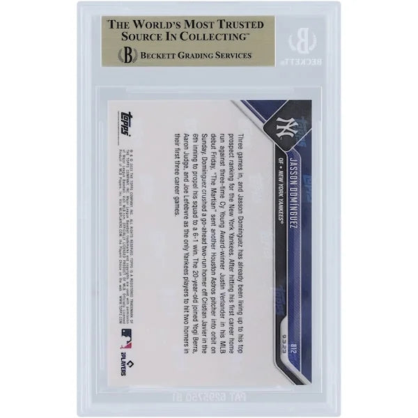 Jasson Dominguez 2023 Topps Now #812 Rookie Card | BGS 9.5