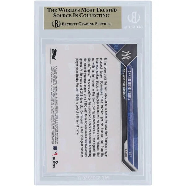 Jasson Dominguez 2023 Topps Now #827 1st HR | BGS 10 Rookie Card