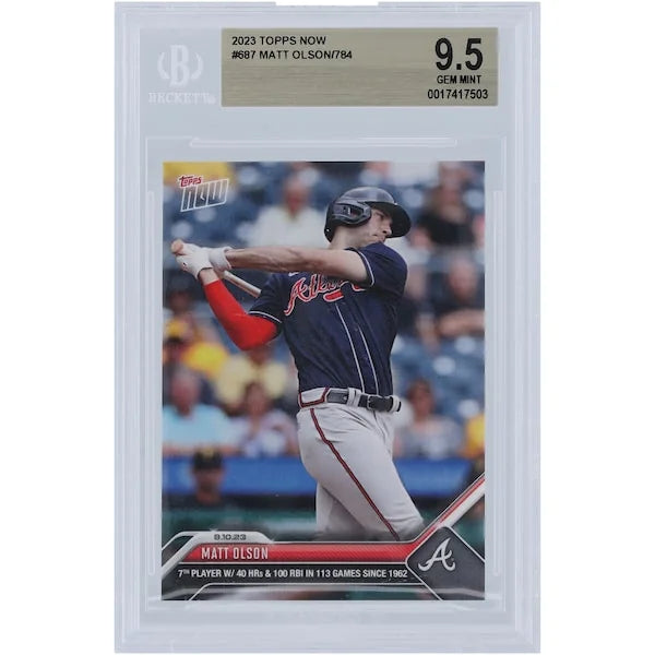 Matt Olson 2023 Topps Now #687 Card | BGS 9.5 Graded