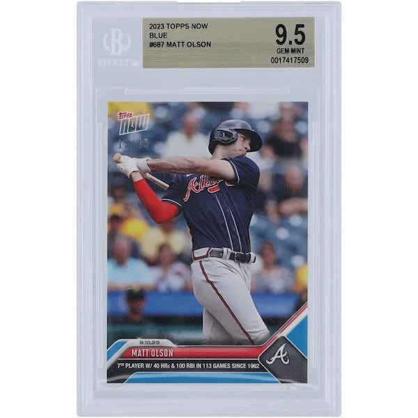 Matt Olson 2023 Topps Now Blue #687 Card | BGS 9.5 Graded