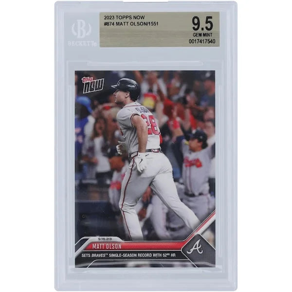 Matt Olson 2023 Topps Now #874 Card | BGS 9.5 Graded