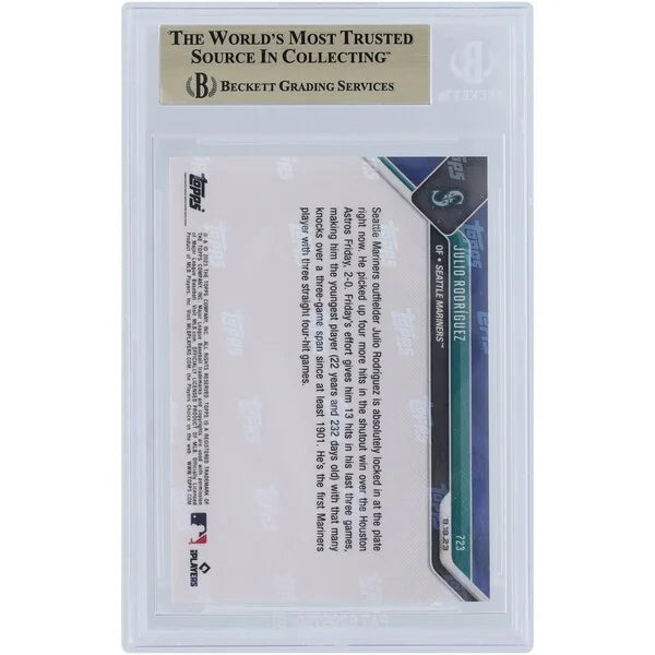 Julio Rodriguez 2023 Topps Now #723 Card | BGS 10 Graded