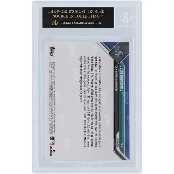 Julio Rodriguez 2023 Topps Now Black Label #723 | BGS Gem Mint 10