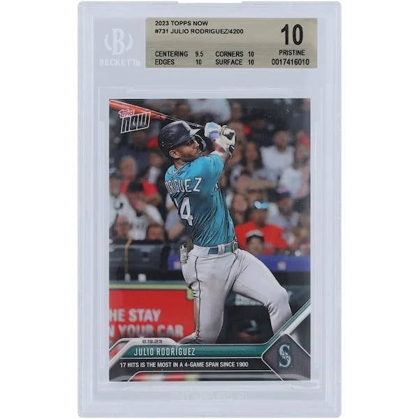 Julio Rodriguez 2023 Topps Now # 1900 731 731 Card | BGS 10 Graded