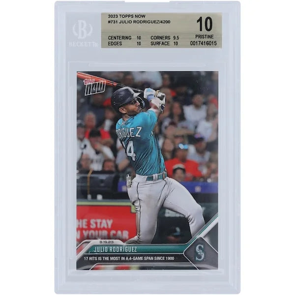 Julio Rodriguez 2023 Topps Now # 1900 731 731 Card | BGS 10 Graded