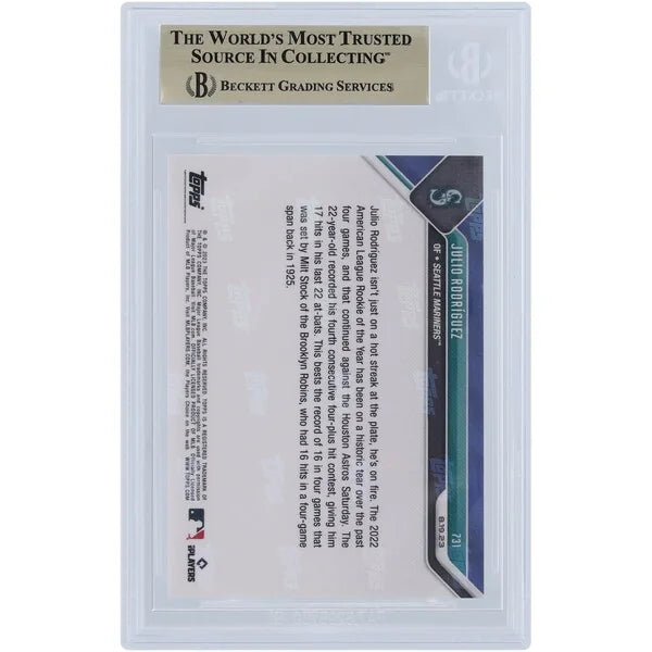 Julio Rodriguez 2023 Topps Now # 1900 731 731 Card | BGS 10 Graded