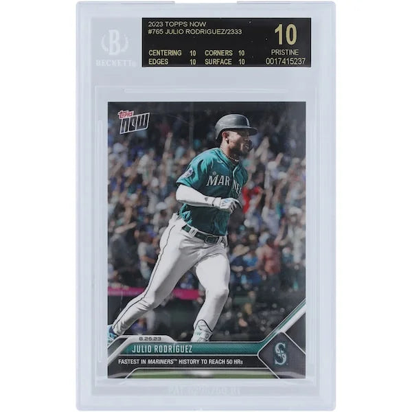 Julio Rodriguez 2023 Topps Now 50 Home Runs #765 Card | BGS 10 Black Label