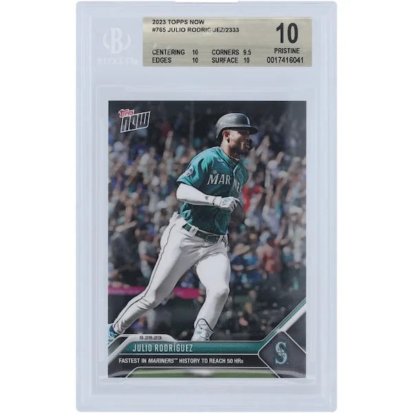 Julio Rodriguez 2023 Topps Now 50 HR Milestone #765 Card | BGS 10