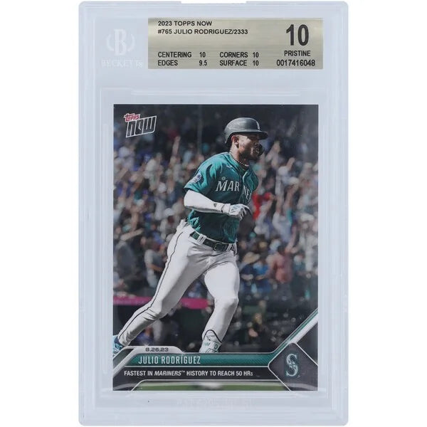 Julio Rodriguez 2023 Topps Now #765 50 HR Milestone | BGS 10