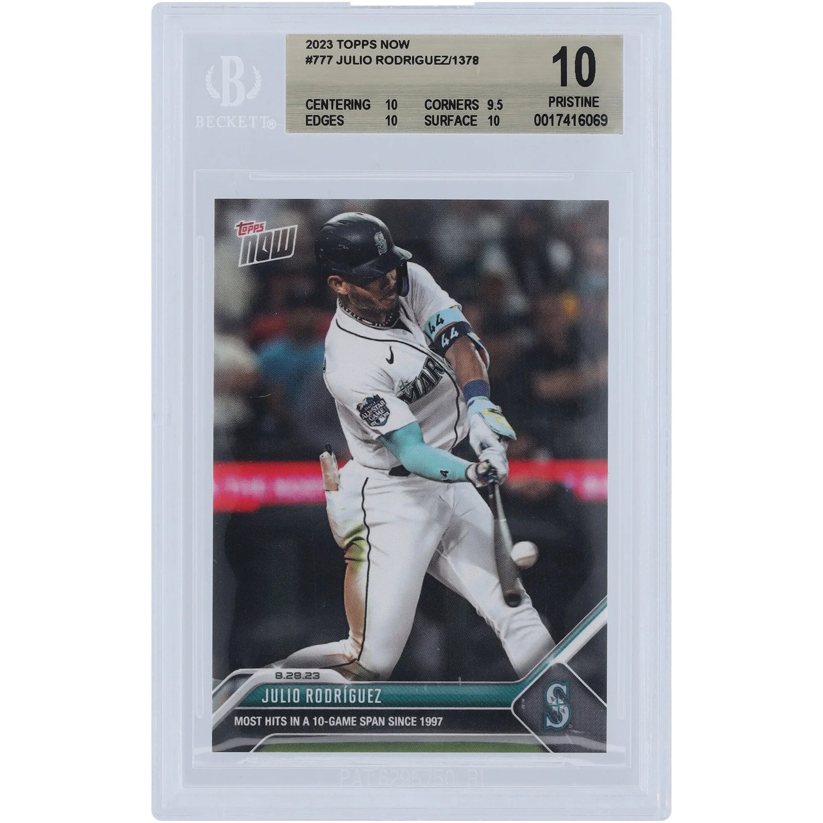 Julio Rodriguez 2023 Topps Now # 1997 777 777 Card | BGS Graded 10
