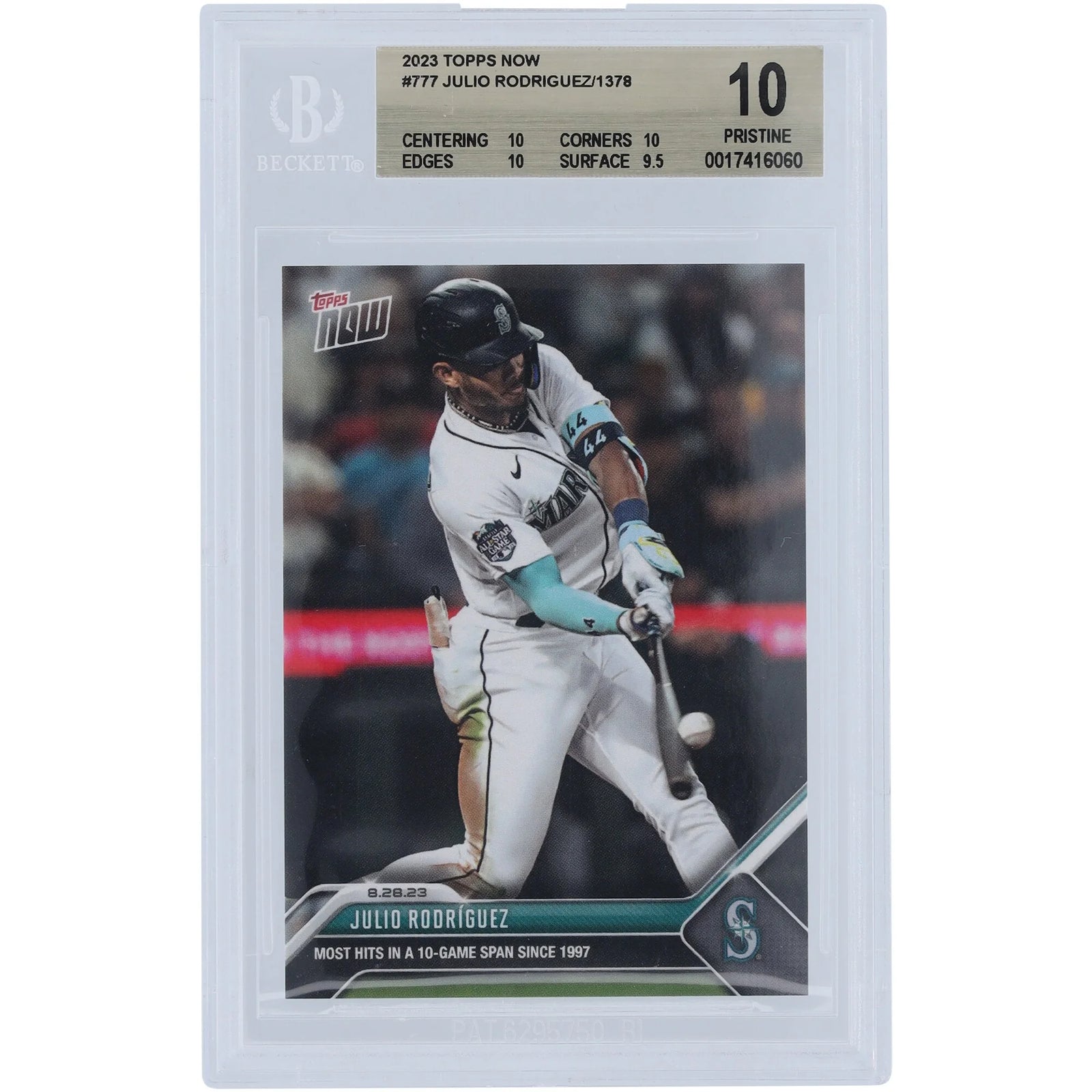 Julio Rodriguez 2023 Topps Now # 1997 777 777 Card | BGS 10