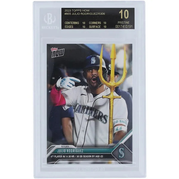 Julio Rodriguez 2023 Topps Now Black Label #855 | BGS 10 Perfect Grade