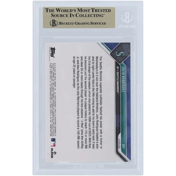 Julio Rodriguez 2023 Topps Now Historic Achievement #897 Card | BGS 10 #/49