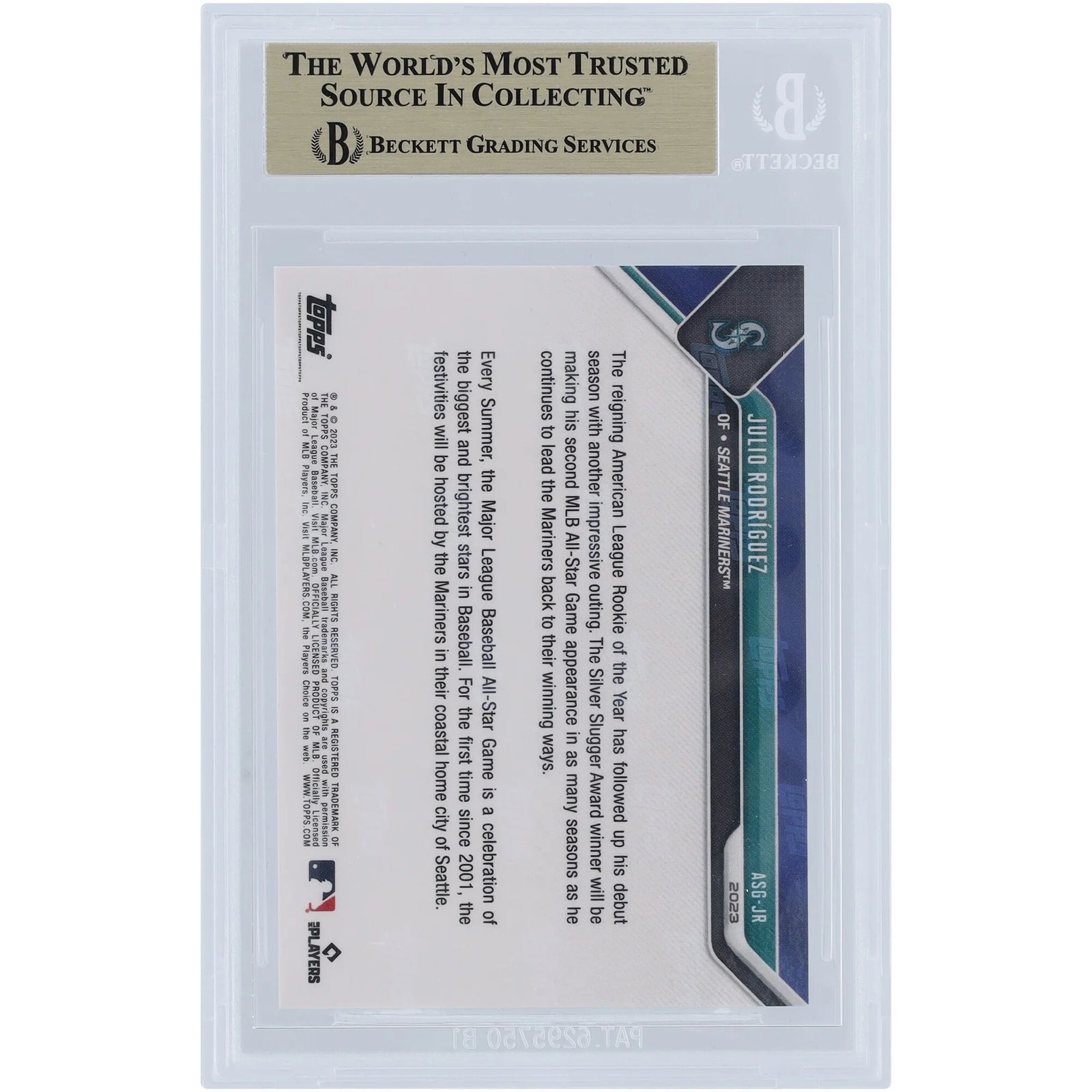 Julio Rodriguez 2023 Topps Now All-Star Card | BGS 10 Graded
