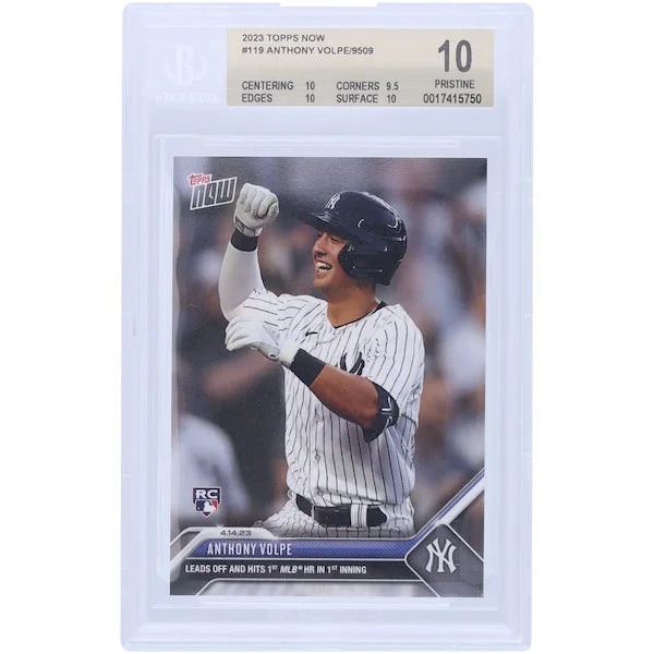 Anthony Volpe 2023 Topps Now Rookie #119 Card | BGS 10 Leads Off HR