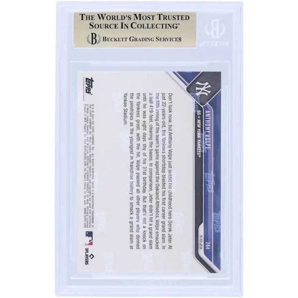 Anthony Volpe 2023 Topps Now Yankees Rookie Blast #264 | BGS 10