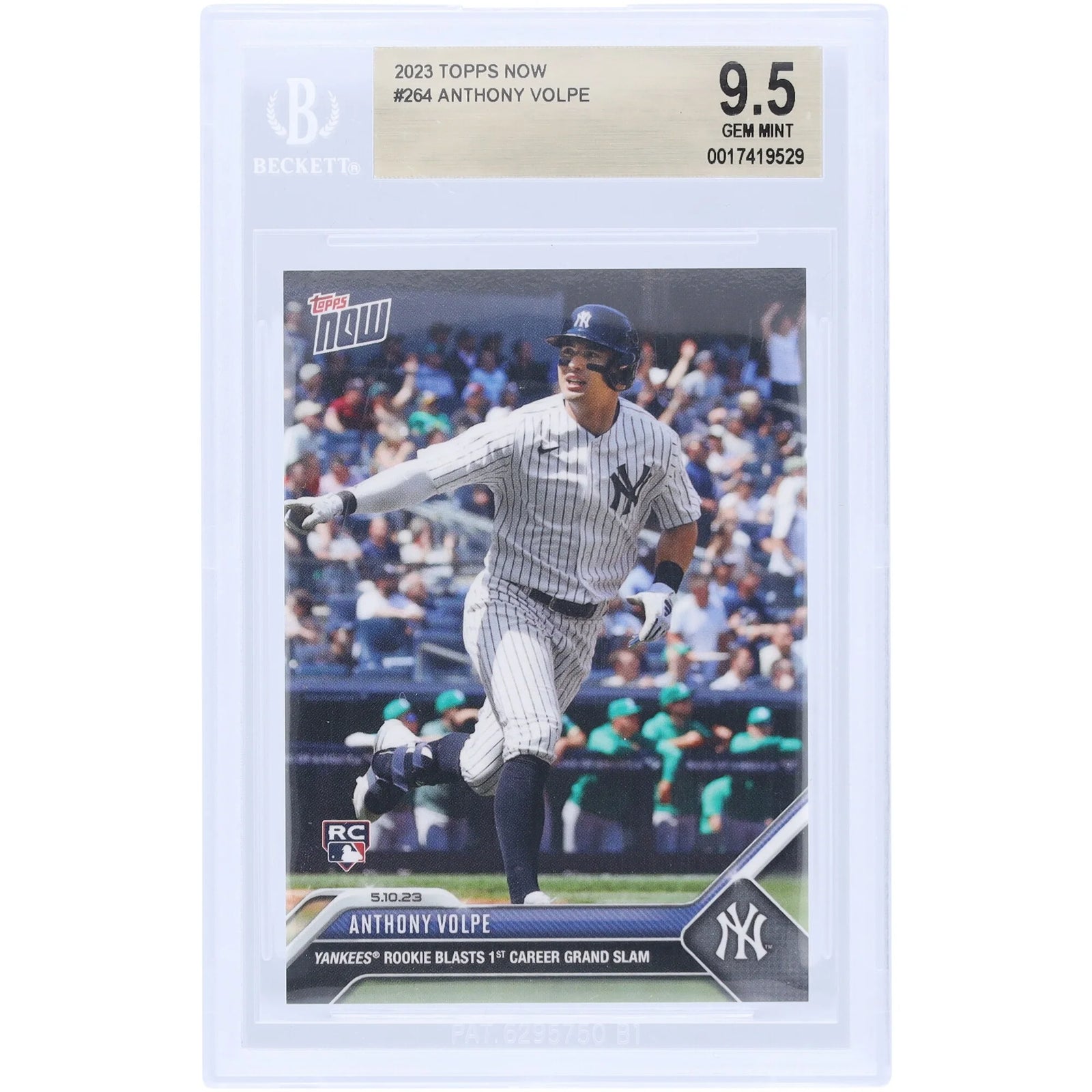 Anthony Volpe 2023 Topps Now Rookie #264 Card | BGS 9.5 Grand Slam