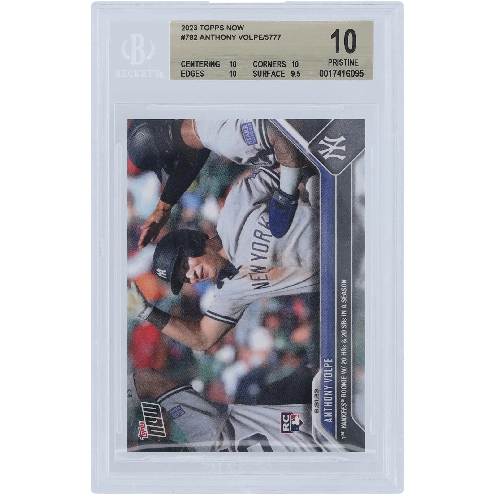 Anthony Volpe 2023 Topps Now Rookie #792 Card | BGS 10