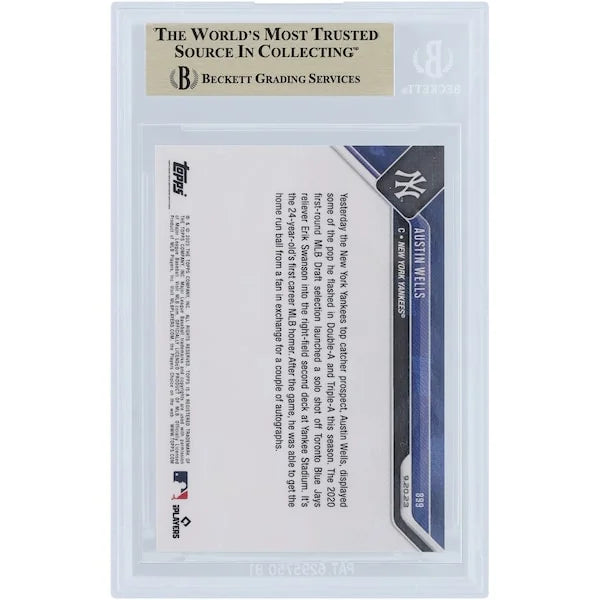 Austin Wells 2023 Topps Now #899 Rookie Card | BGS 10