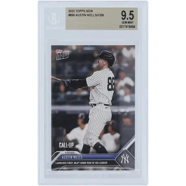 Austin Wells Signed 2023 Topps Now Rookie #899 Card | BGS 9.5