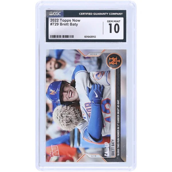 Brett Baty 2022 Topps Now Rookie Card #729 | CGC Graded 10