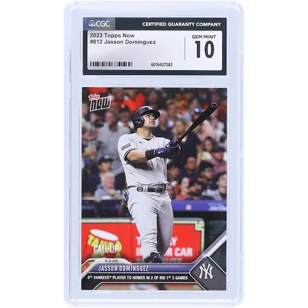 Jasson Dominguez 2023 Topps Now #812 Rookie Card | CGC Authenticated 10