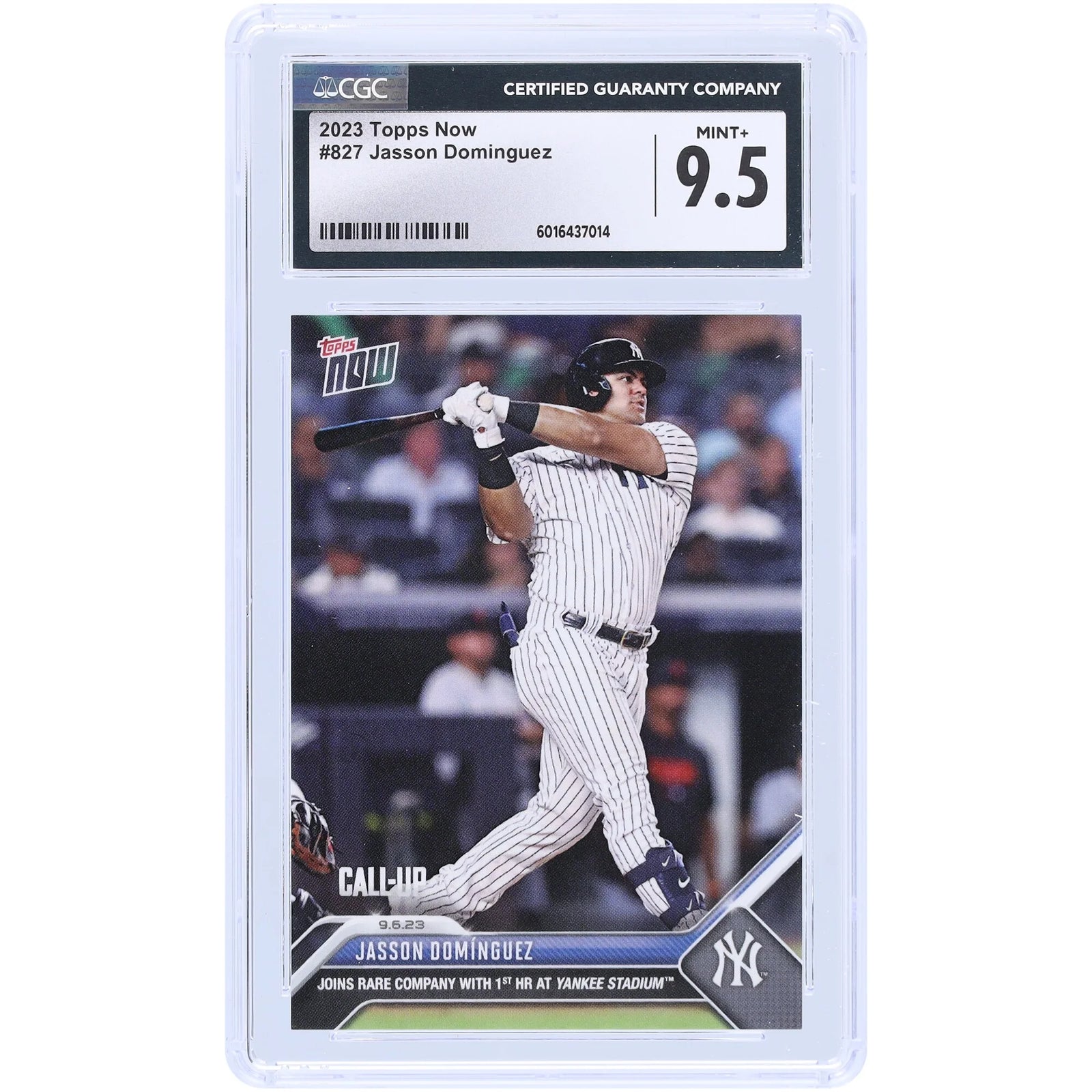 Jasson Dominguez 2023 Topps Now #827 Rookie Card | CGC 9.5