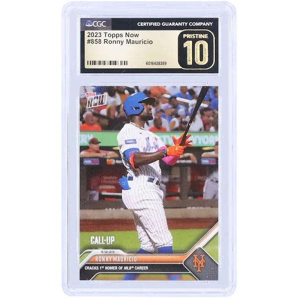 Ronny Mauricio New York Mets 2023 Topps Now Cracks 1st Homer Of MLB Career #858 CGC Authenticated Pristine 10 Rookie Card - F2