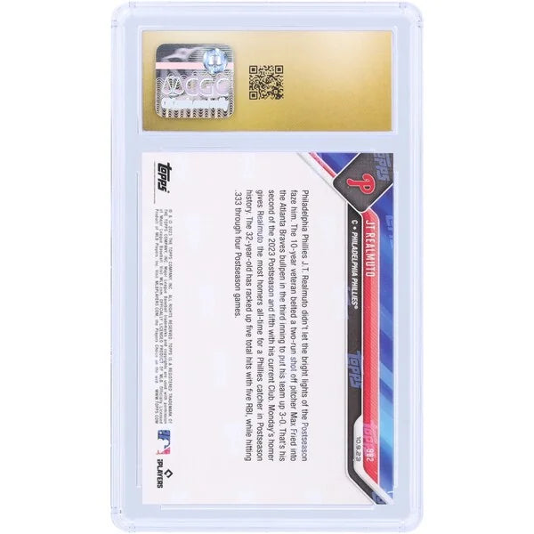 J.T. Realmuto 2023 Topps Now Most Postseason HRs #982 Card | CGC Pristine 10