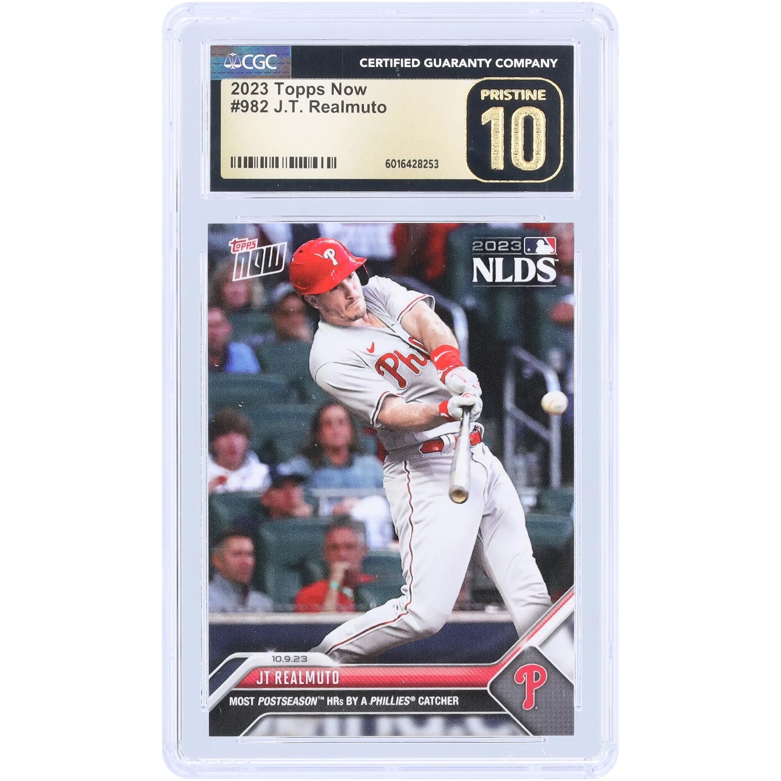 J.T. Realmuto 2023 Topps Now Most Postseason HRs #982 Card | CGC Pristine 10