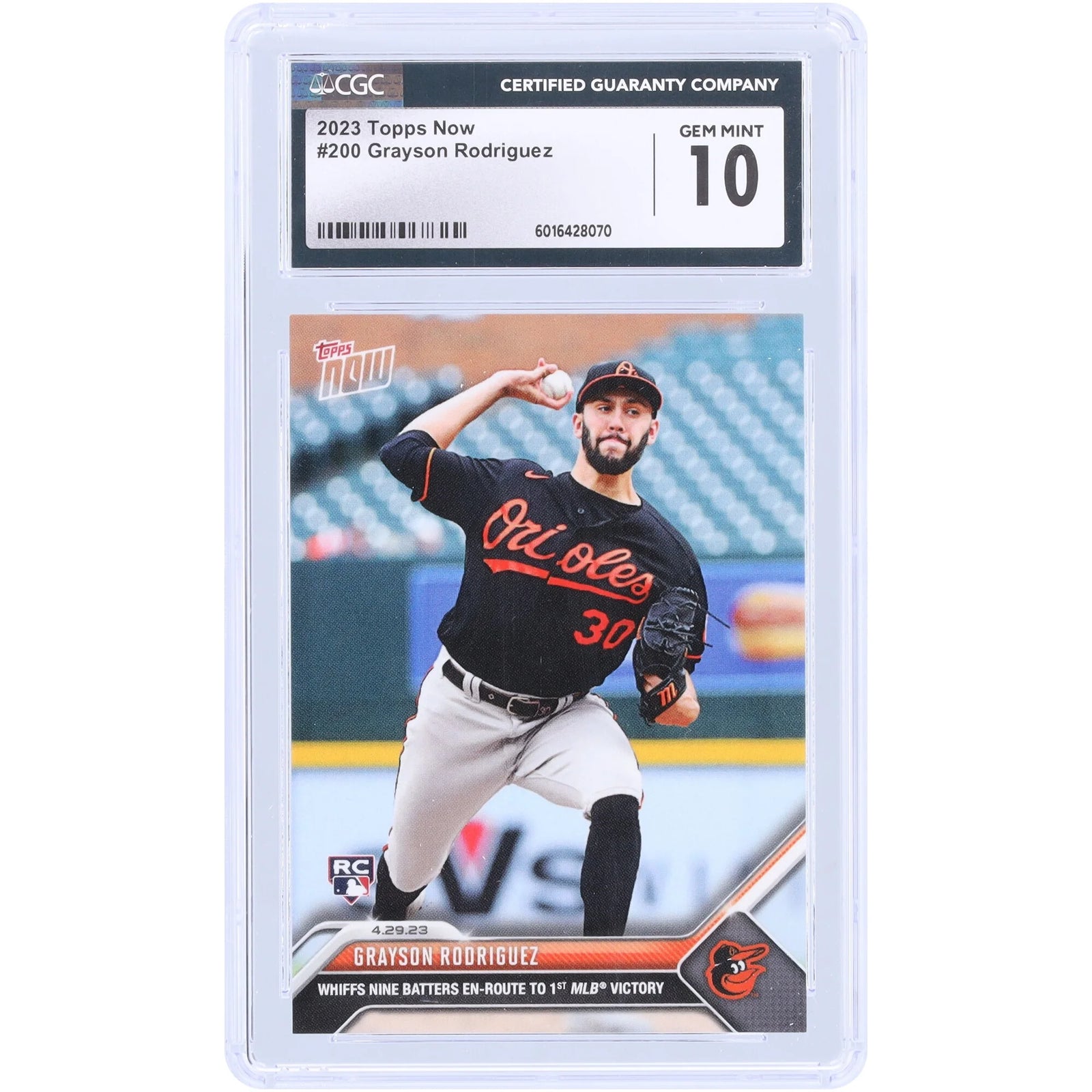 Grayson Rodriguez 2023 Topps Now Rookie Card #200 | CGC Graded 10