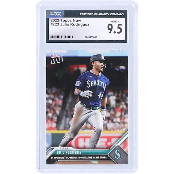 Julio Rodriguez Signed 2023 Topps Now #723 Card | CGC 9.5 Graded