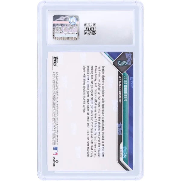 Julio Rodriguez Signed 2023 Topps Now #723 Card | CGC 9.5 Graded