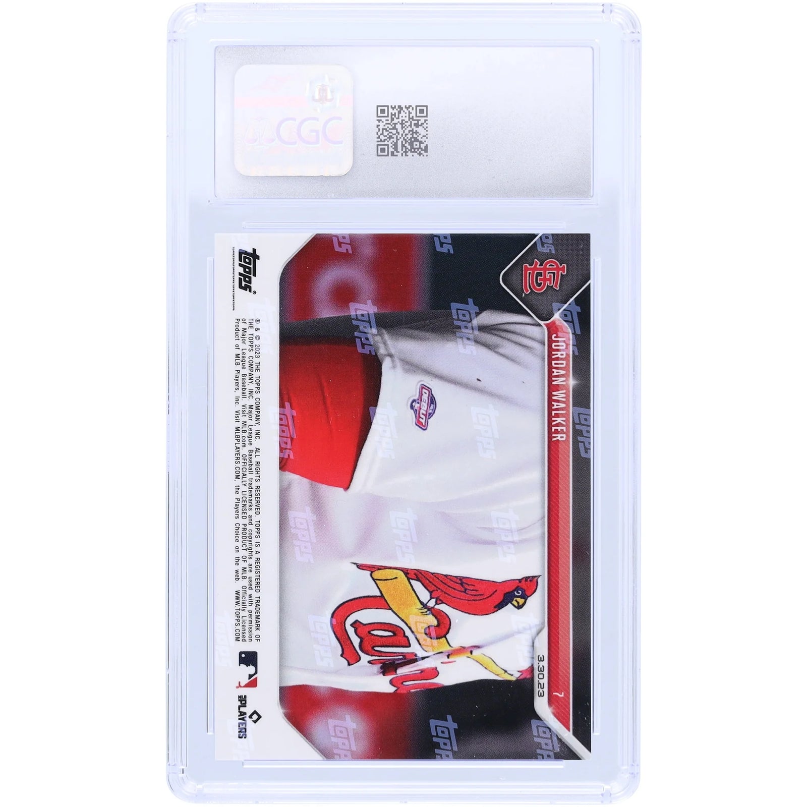Jordan Walker 2023 Topps Now Rookie #7 Card | CGC Authenticated 9.5