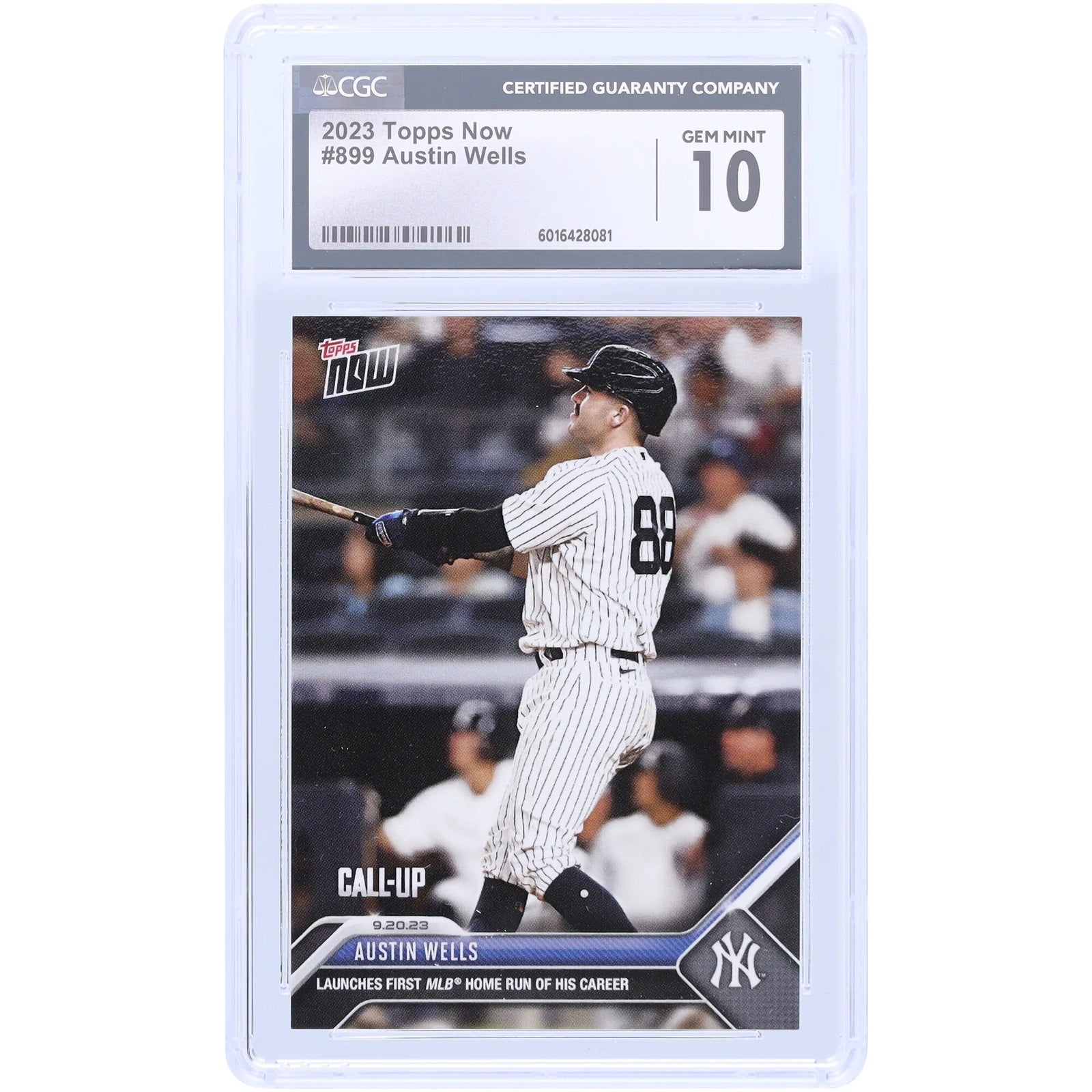 Austin Wells 2023 Topps Now #899 Rookie Card | CGC Authenticated 10