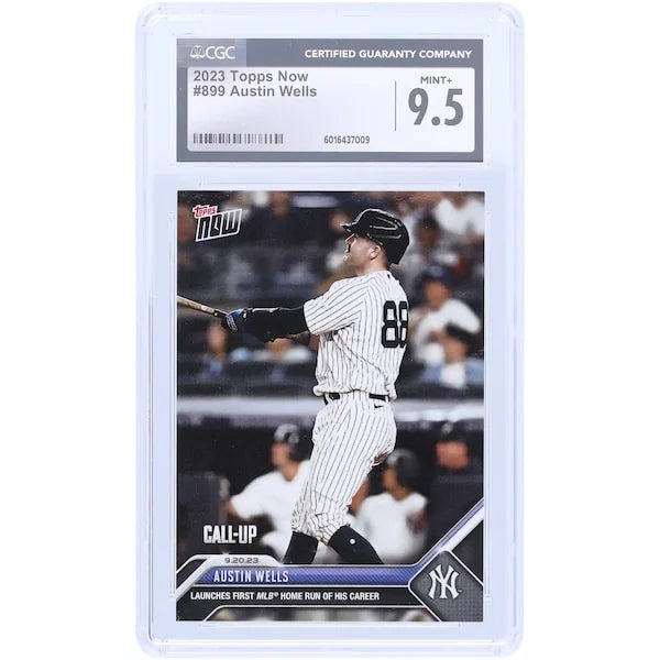Austin Wells 2023 Topps Now #899 Rookie Card | CGC 9.5