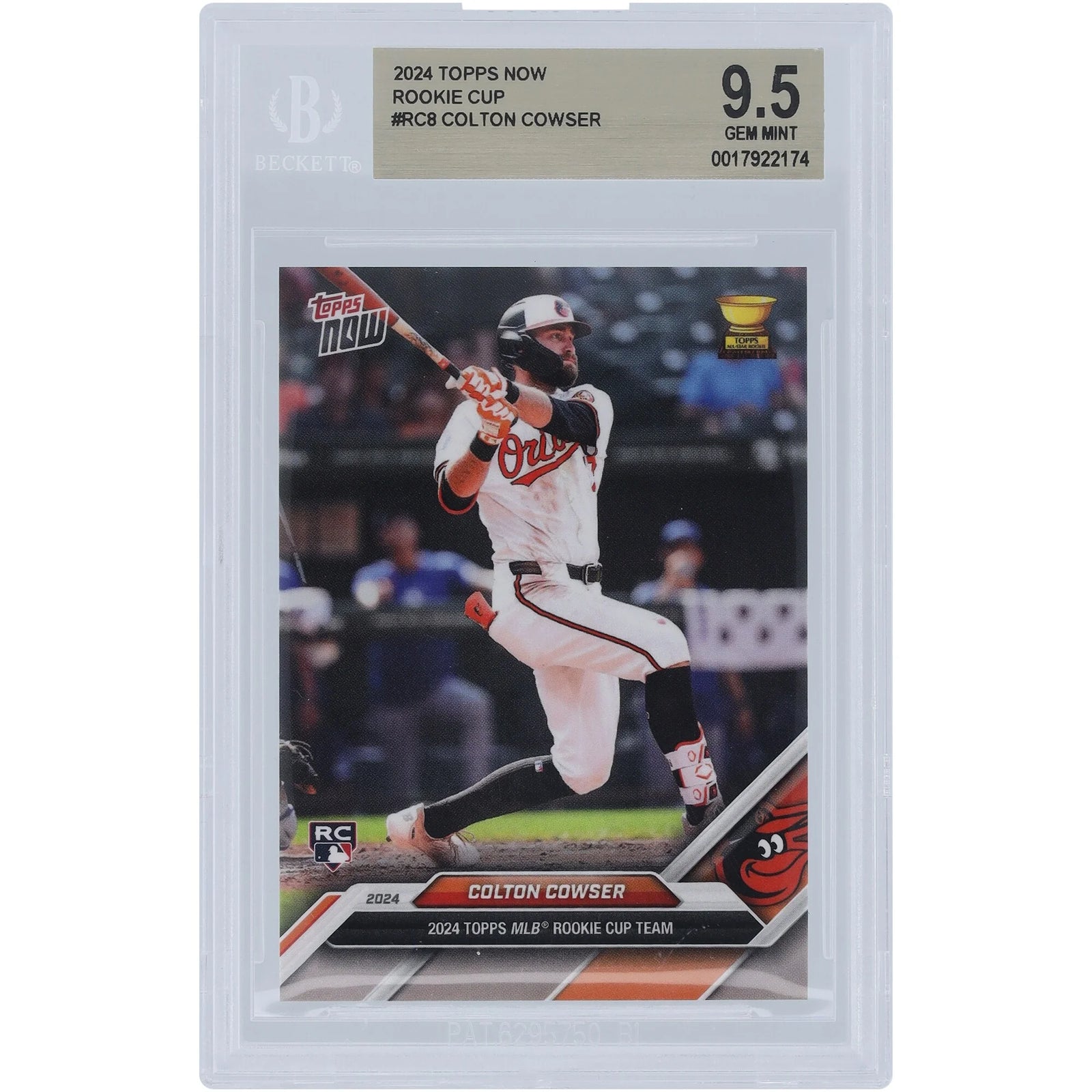 Colton Cowser 2024 Topps Now Rookie Cup Team #RC8 | BGS 9.5