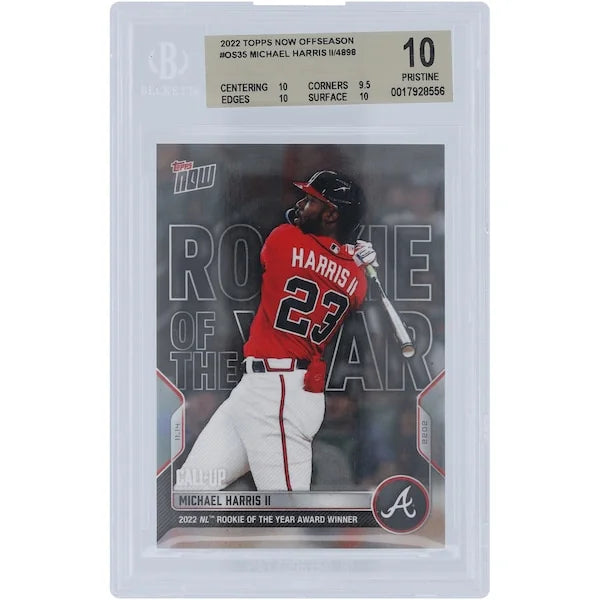 Michael Harris 2022 Topps Now Rookie of the Year Card | BGS 10