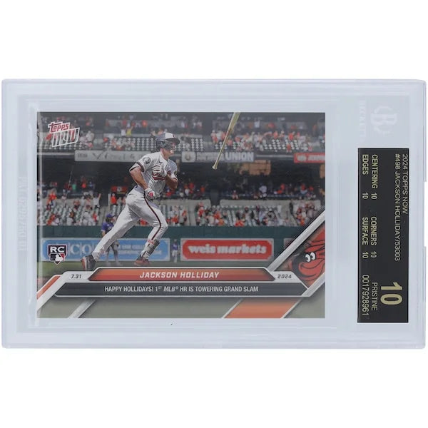 Jackson Holliday 2024 Topps Now Happy Hollidays Rookie #498 Card | BGS 10