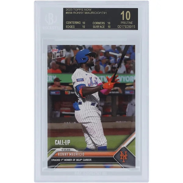 Ronny Mauricio 2023 Topps Now Black Label Rookie Card #858 | BGS 10