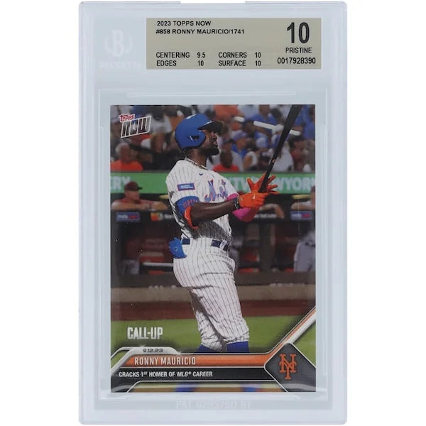 Ronny Mauricio 2023 Topps Now Rookie #858 Card | BGS 10 First Homer