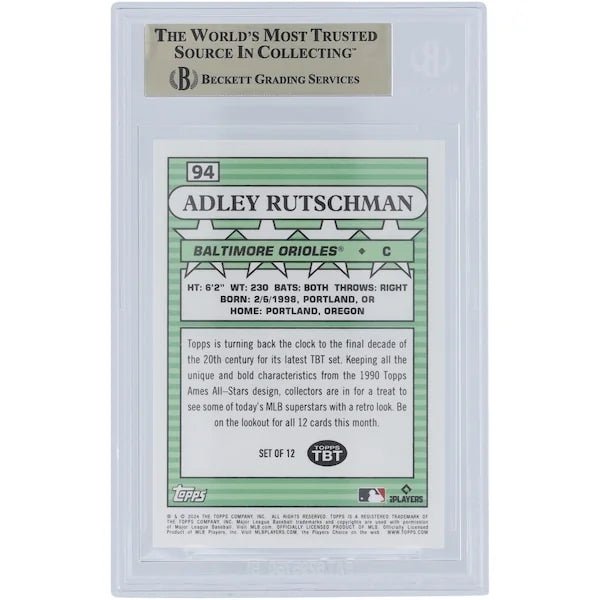 Adley Rutschman 2024 Topps TBT 90 Topps Ames All-Stars #94 | BGS 10