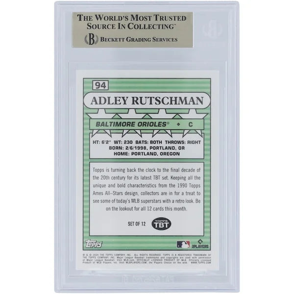Adley Rutschman 2024 Topps TBT 90 Ames All-Stars #94 Card | BGS 10
